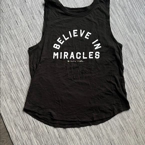 Spiritual Gangster Black Muscle Tee with Motivational Print - Picture 1 of 4
